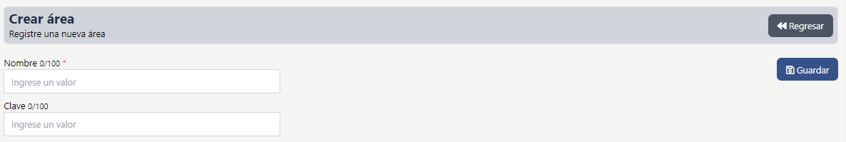 CrearÁrea