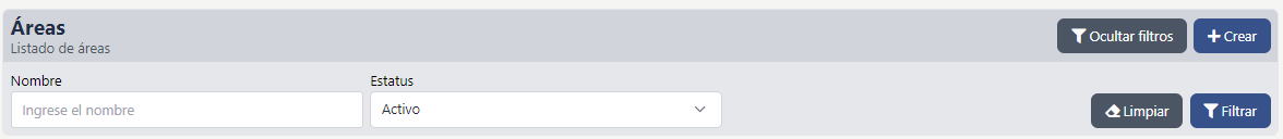 SecciónSuperiorÁreas