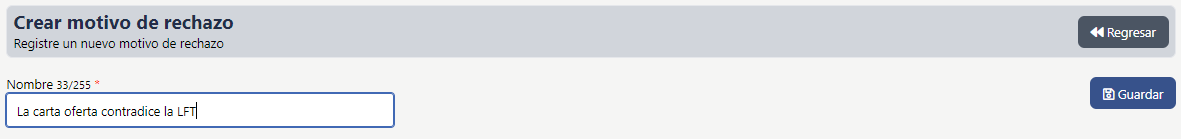 MotivosRechazoCartaOferta.CrearMotivo.Datos