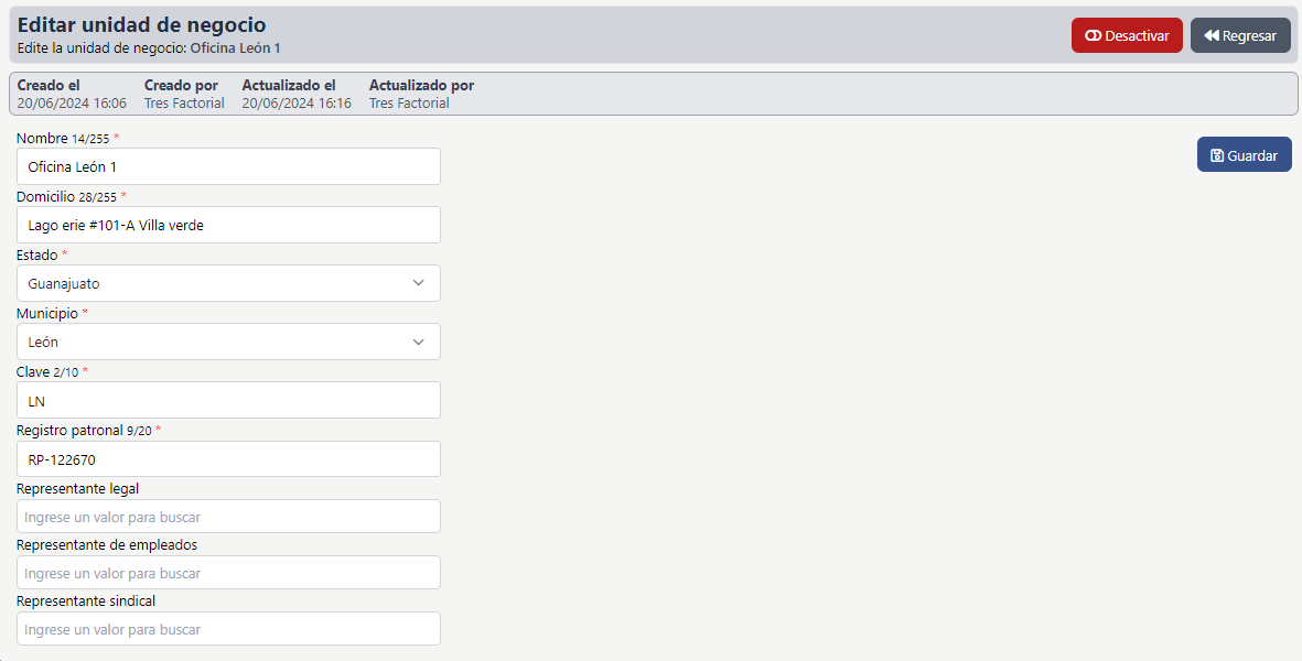 UnidadNegocio.Editar