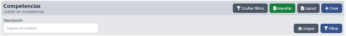 FiltrosCompetencias