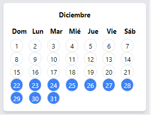 DíasInhábilesMarcado