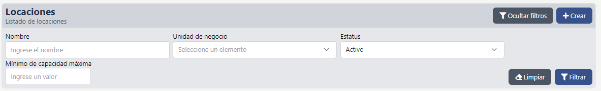 SecciónSuperiorLocaciones