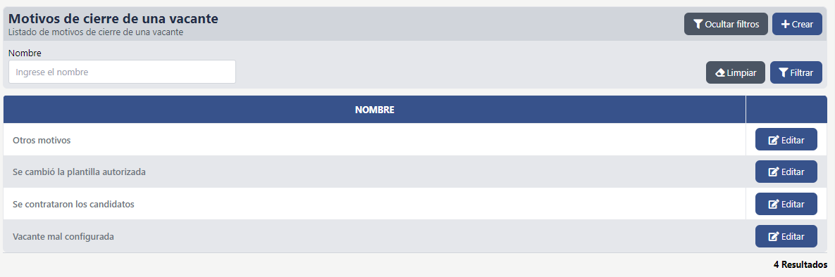 PantallaGeneralCierreDeVacantes